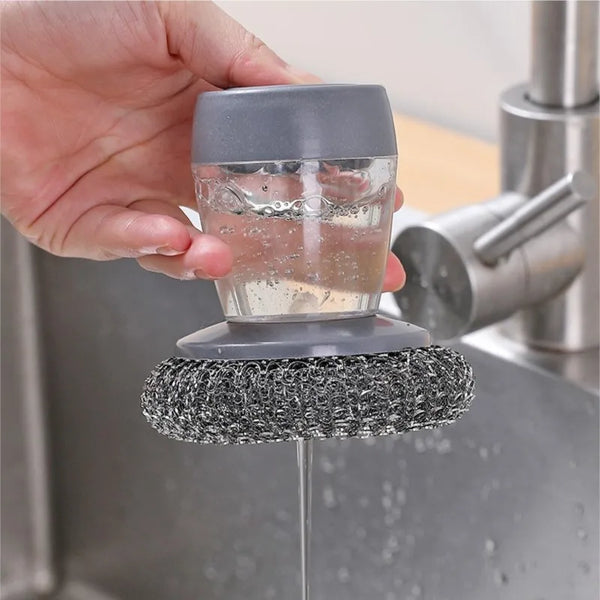 Multi-Purpose Soap Dispensing Brush for Quick and Easy Cleaning