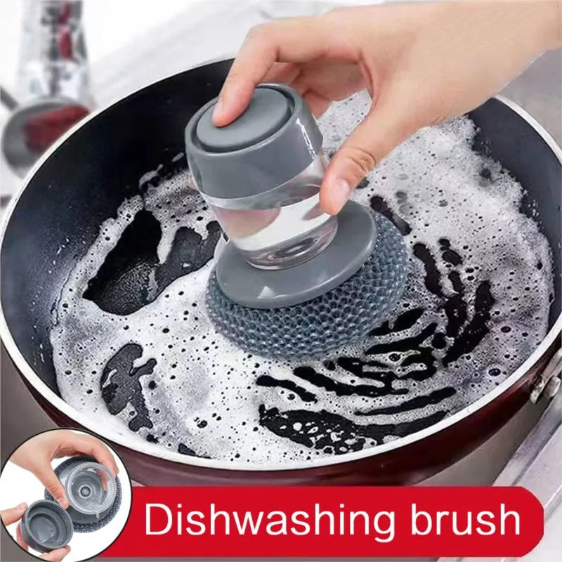 Multi-Purpose Soap Dispensing Brush for Quick and Easy Cleaning